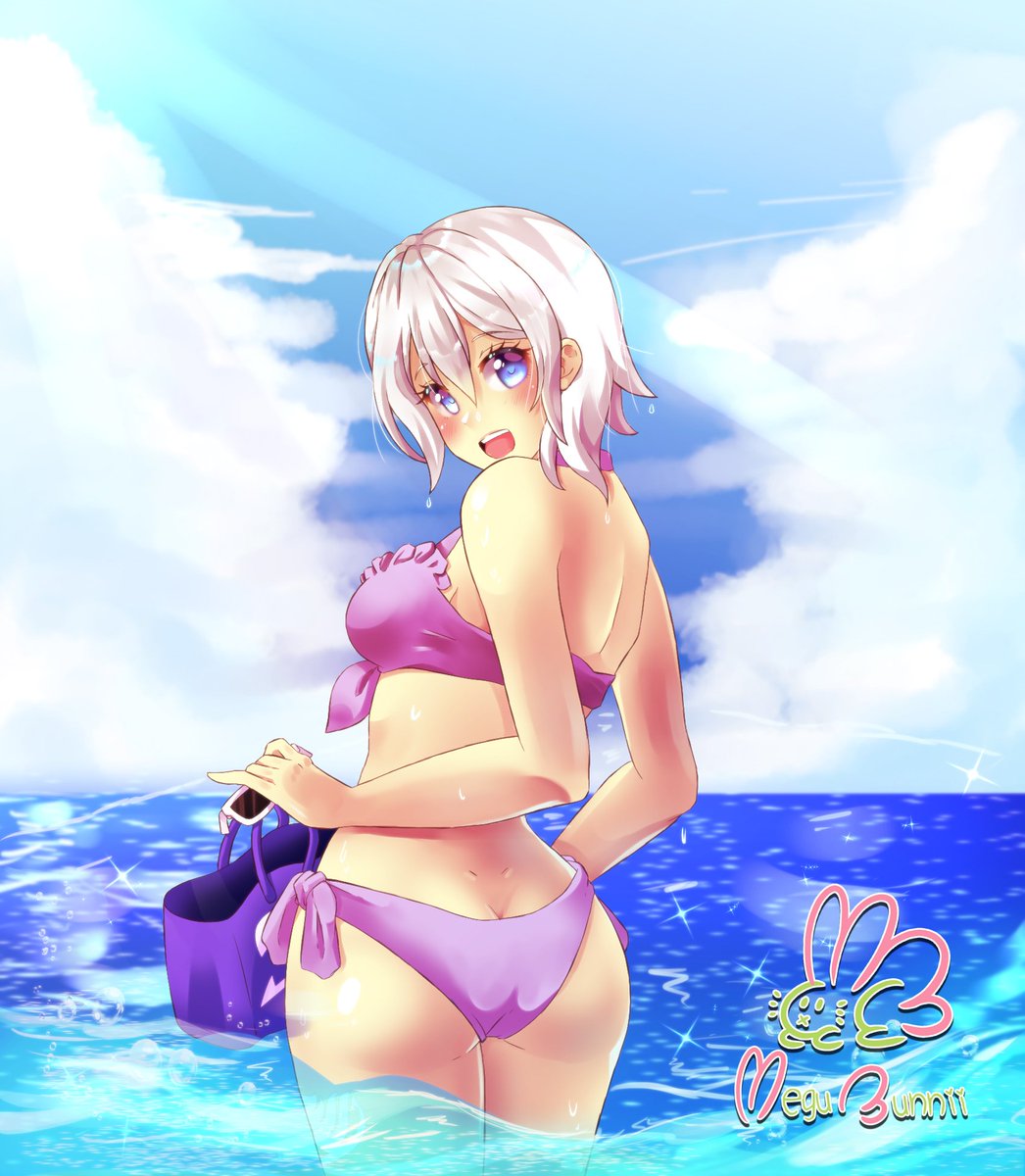 #SummerCommission for @espino_Kev93. 
This #Waifu is #LissanaStrauss from the #Anime #FairyTail

Remember my #SummerSpecialOffer is OPEN, please DM me if interested!

#FanArt #Summer #Beach #Cute #SwimSuit #DigitalArt #CLIPSTUDIOPAINT