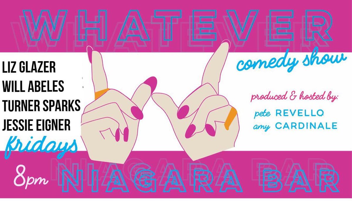 Tonight! 8pm! No cover! RSVP on Eventbrite for a free drink ticket! eventbrite.com/e/whatever-com… <a href="/MurphGuide/">Sean Murph</a> <a href="/EastVillageNY/">East Village</a>