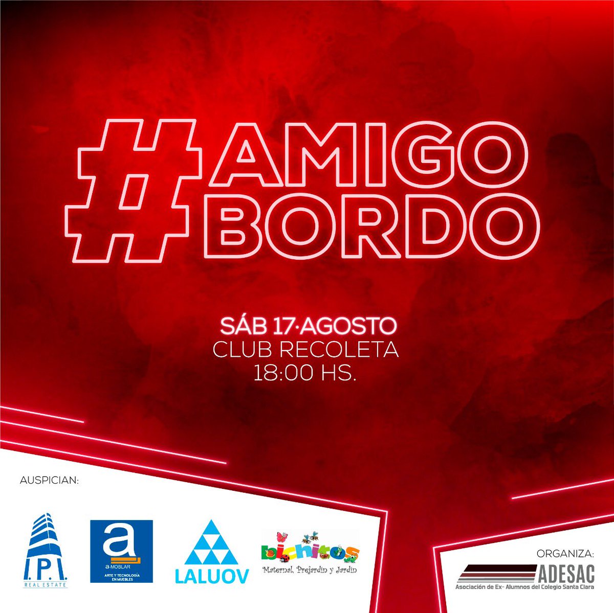 asoexasanta's tweet photo. Se viene la mejor #amigobordo 🙌🏻🎉 la mejor fiesta del día de la amistad 🕺🏼💃🏼 

Con THE KILKS animando la fiesta con toda la buena onda que los caracteriza 🤩🎉

No te quedes afuera! Reserva YA tu mesa antes que sea tarde ⏱👀👀 https://t.co/ECHtQ7n7nS