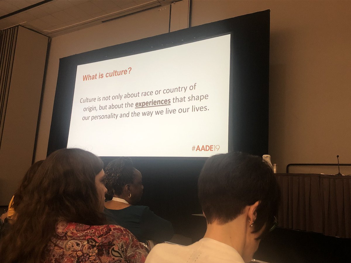 ElenaSHealth's tweet photo. What is culture? #AADE19 https://t.co/twHDQJwDuI