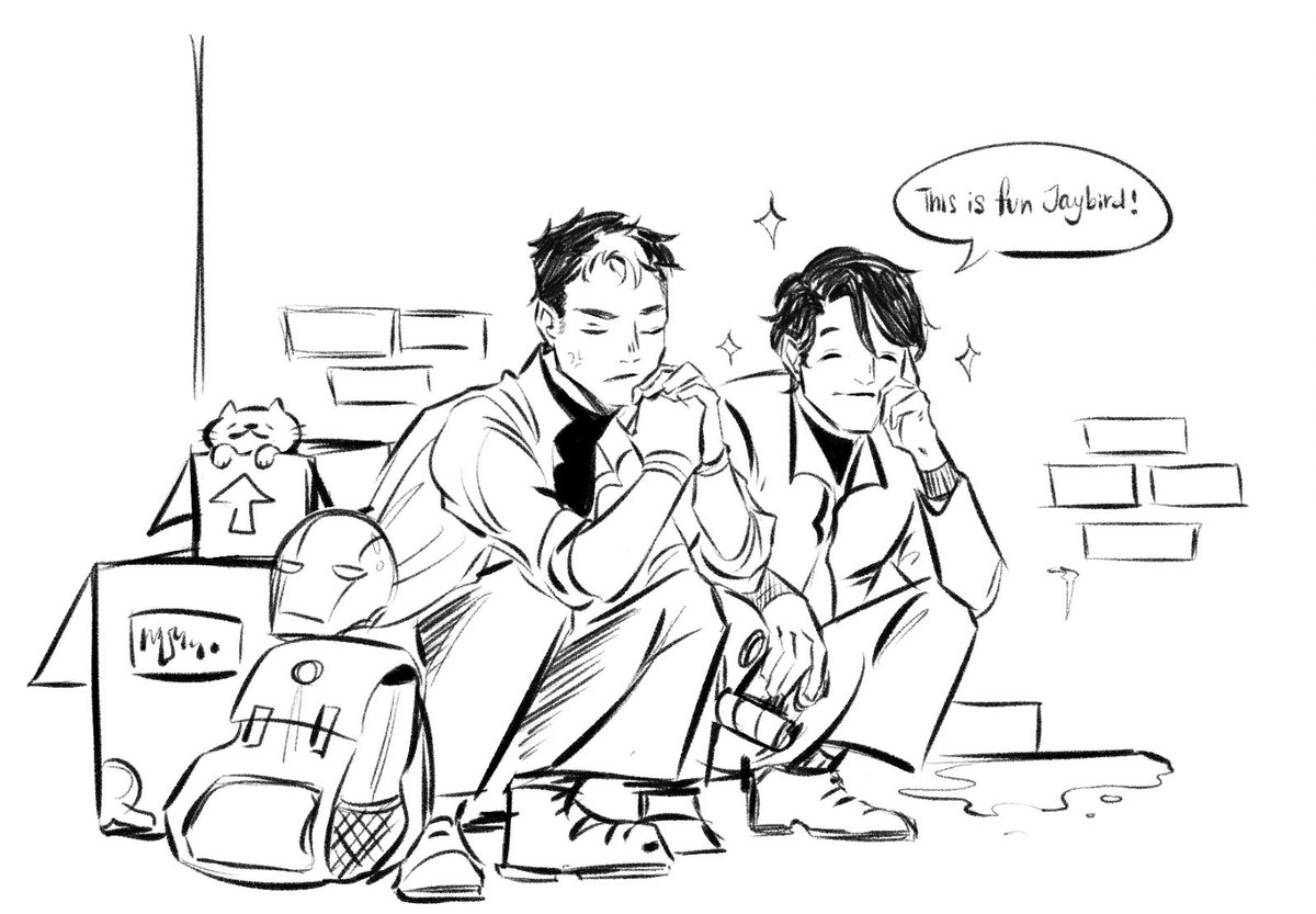 Jason trying to contain his feels while on stakeout with big bro Grayson 