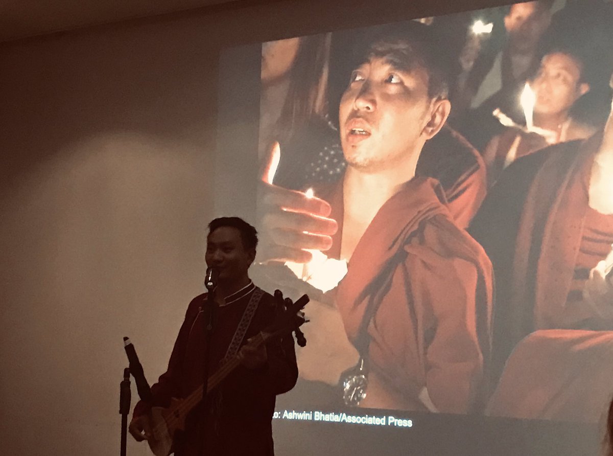 VisitingArts's tweet photo. #migrationfest @migcollective opens with hope, courage, changing perspectives, music, and readings from artists unable to cross borders to be with us incl. some moving Boochani read by @OBehrouzan https://t.co/6mB007NGpr