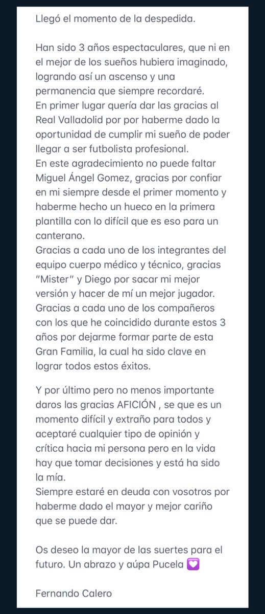 Calero tweet media