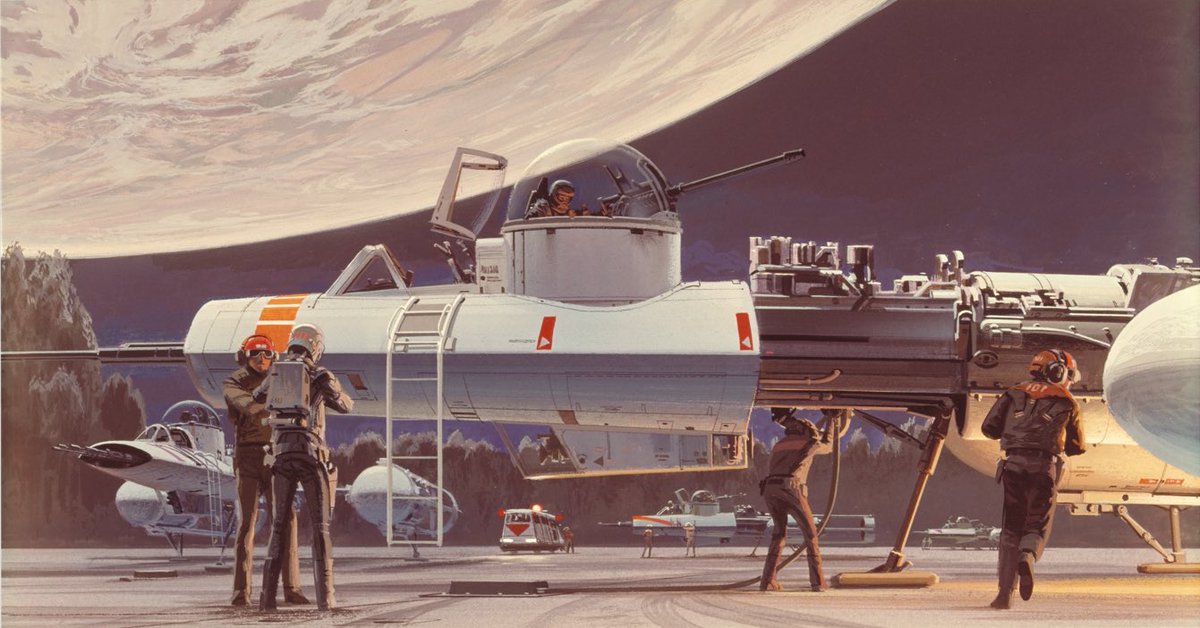 Star Wars MythbustersRalph McQuarrie’s artwork sold 20th Century Fox on  #StarWars1. The Fox deal memo for Star Wars was signed on Aug 20, 1973.2. McQuarrie & Colin Cantwell were hired Nov 1974, to design what was scripted & help LFL formulate a budget based on those designs. – bei  Lucasfilm Ltd