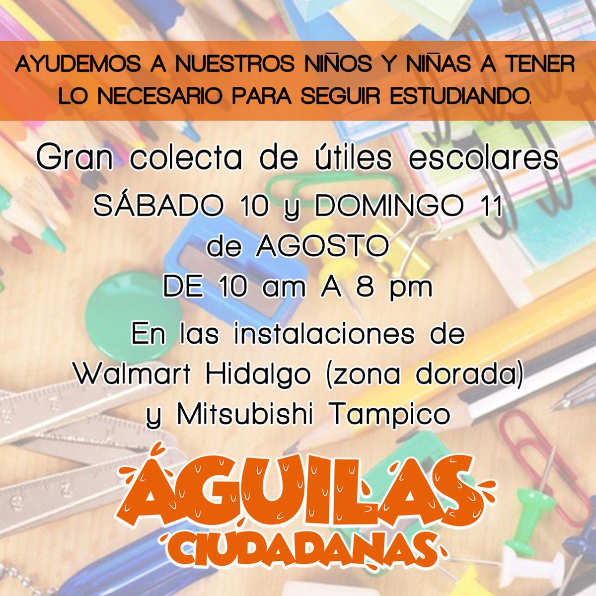 NARMYAR's tweet photo. 😉😊😁👇
Dona útiles escolares este sábado 10 y Domingo 11 en nuestro stand en Walmart de avenida Hidalgo y estarás participando en la rifa para ganarte una de las tres jerseys de tus jugadores favoritos del TMFC (Chuletita, Diego Esqueda y Wiwas Alvarado) https://t.co/Fdu21gRYPw