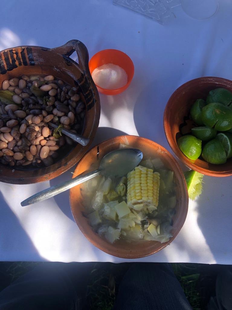 cruz_roa's tweet photo. ¡Excelente día! Riquísimo pico de gallo, frijoles de olla con epazote que preparan mis amigos de San Andrés Tepetitlán. Aquí mismo aproveche para darles un apoyo económico para su fiesta patronal. ¡Gracias por sus atenciones! 😀 https://t.co/ufoV0XdUQK