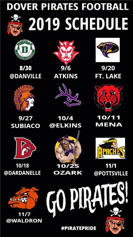 DHS_PiratesFB's tweet photo. 2019 Dover Pirates schedule! https://t.co/bREeixx3B7