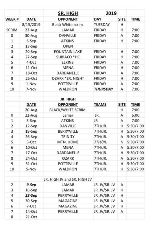 DHS_PiratesFB's tweet photo. 2019 Dover Pirates schedule! https://t.co/bREeixx3B7