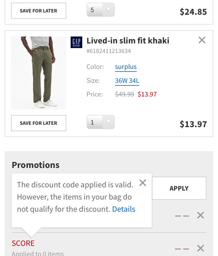 richardchantler's tweet photo. @GapFactory The friends &amp; family discount codes don’t work. Can you help? https://t.co/ziWwae0gnv