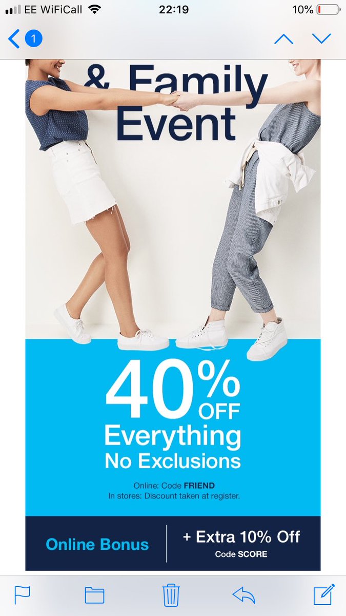 richardchantler's tweet photo. @GapFactory The friends &amp; family discount codes don’t work. Can you help? https://t.co/ziWwae0gnv
