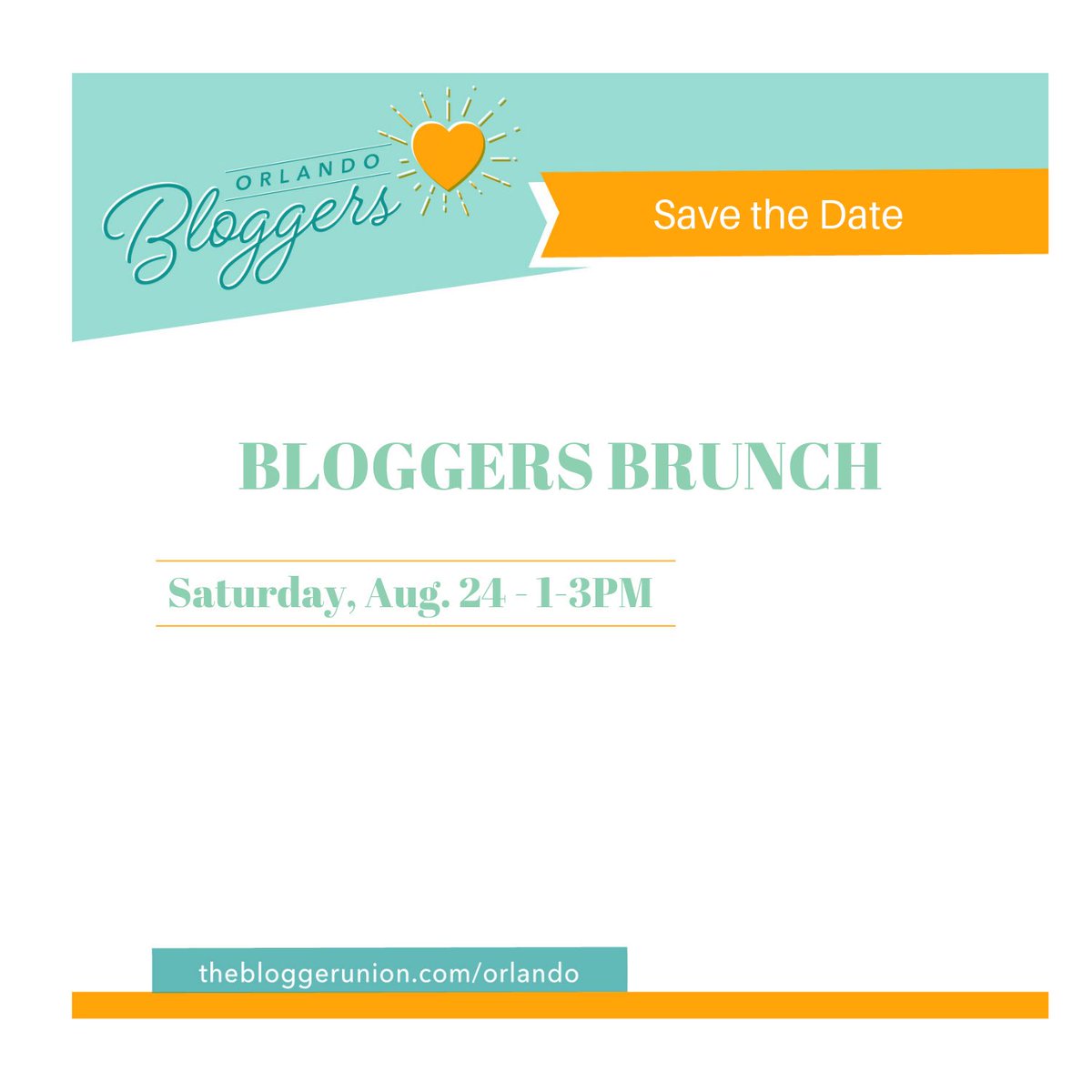 ORLBloggers's tweet photo. Hi #ORLBloggers! Sorry we’ve disappeared but we are back August 24th ending the summer with a Bloggers Brunch. Stay tuned for our newsletter being sent out next week with all the details. Have a great weekend! #OrlandoBloggers #TheBloggersUnion #kindcollaboration #BloggersBrunch https://t.co/dMwLmwg7bN