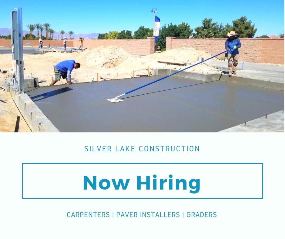 At Silver Lake, we know the only way to run a successful, dependable business is to treat our employees as well as we want them to treat our clients. That's why we offer competitive wages, benefits, and career opportunities. 
Visit silverlakeconstruction.com/jobs to learn more.
#LVJobs