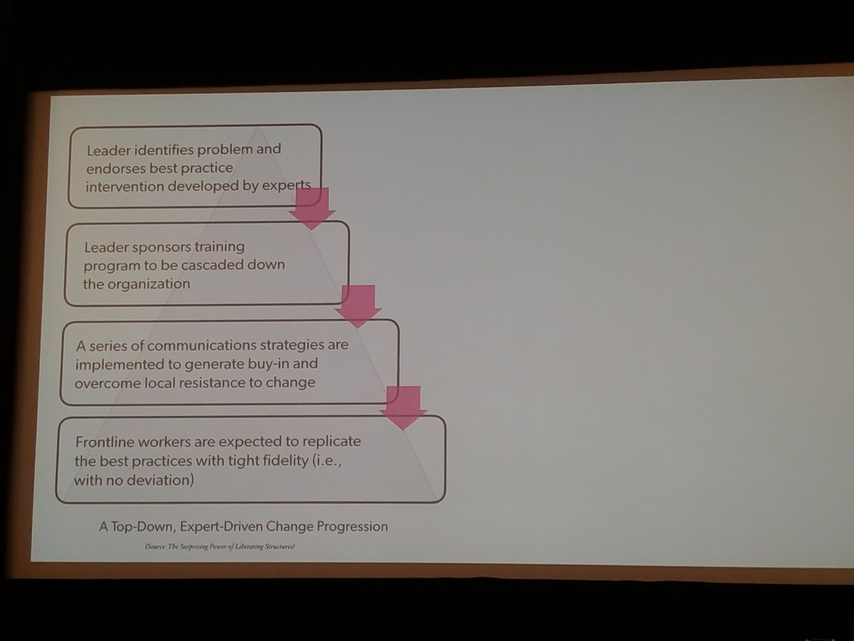 cbd_dharder's tweet photo. Top down, expert driven change doesn't work. Let's get everyone involved! @stephenanderson #LBDConf @cbdmarketing https://t.co/9Erdh8pUEP