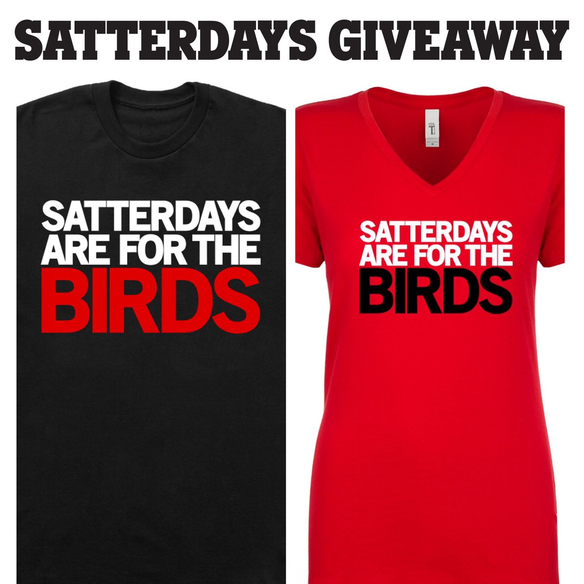 502Originals's tweet photo. We will pick 4️⃣ people to win a FREE Satterdays Are For the BIRDS shirt AND 1️⃣ person will win $75 in store credit to our 502 Originals store!
Here are the RULES⬇️
1. Must follow 502 Originals and like this post 
2. Tag 3️⃣ UofL fans 
3. MUST retweet
Winner announced Sunday😉! https://t.co/Lra5CQnQSv