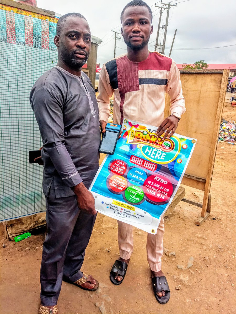 FadareRanti's tweet photo. With Mainland marketing manager @Bingo_9ja bet in one of our outlet
During terminal dispactch to us
Lotto going Gaga in AGEGE https://t.co/2PQMahSaRV