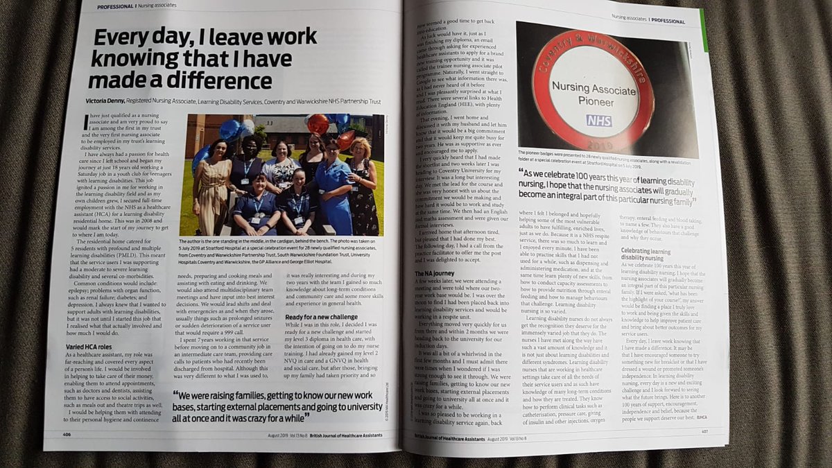 vicster2007's tweet photo. So this came through the door this morning 🙈😊 shout out to my trust for the opportunity to train  @CWPT_AshbyHouse @CWPT_Staff @CWPT_SimonGilby and to @HCAssistants for letting me loose with a keyboard. #RNA #proudnursingassociate #learningdisabilitynursing #keepmovingforward https://t.co/xsxAywDRVU