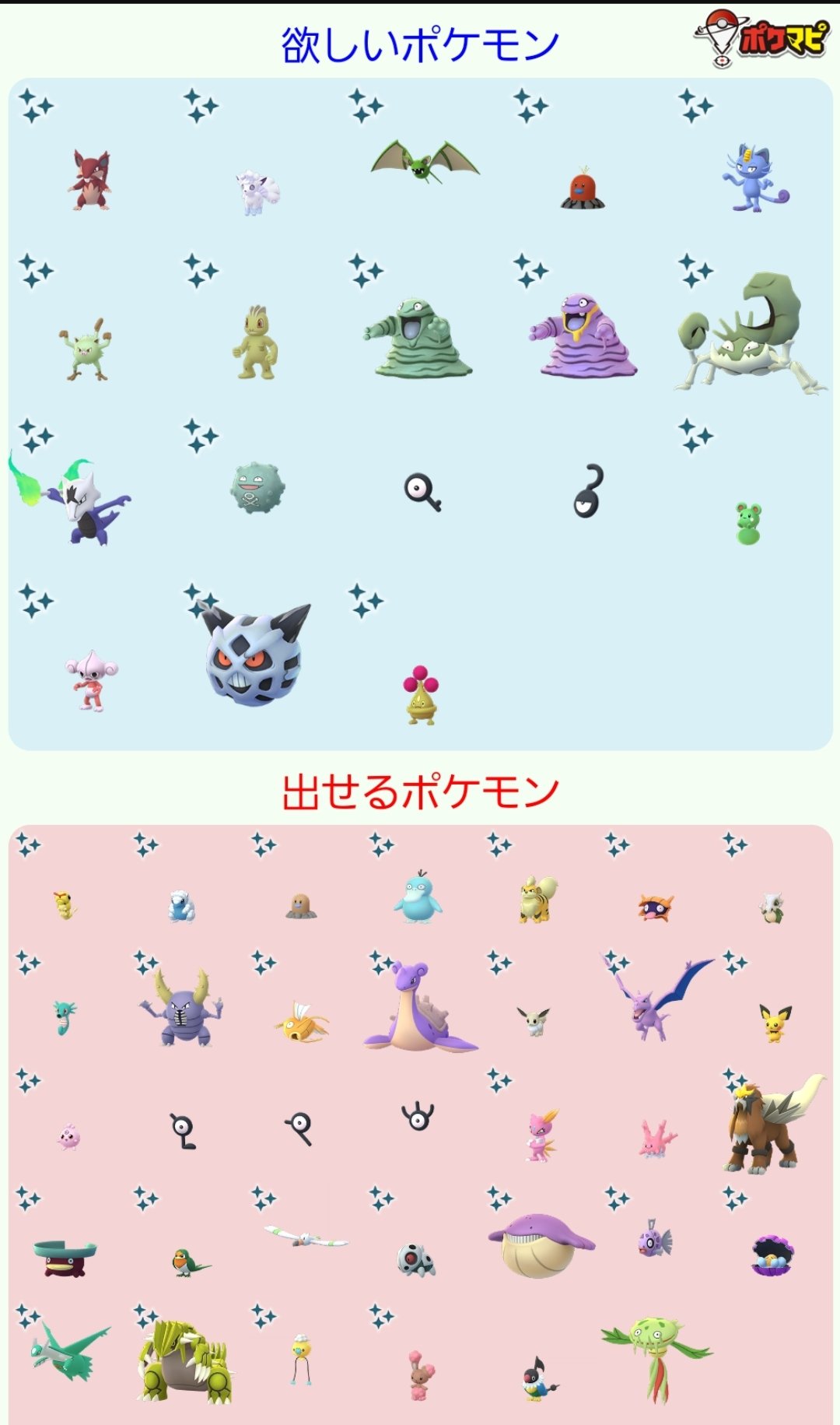 Mei 無事帰宅 もちろん陰性 イベント参加により変更があったので更新します 茨城県北で交換出来る方募集 求 出 下記左側の画像参照 進化後も相談下さい マスキッパ ペラップについては下記以外の野良色違いでも受付中です お気軽にご相談下さい
