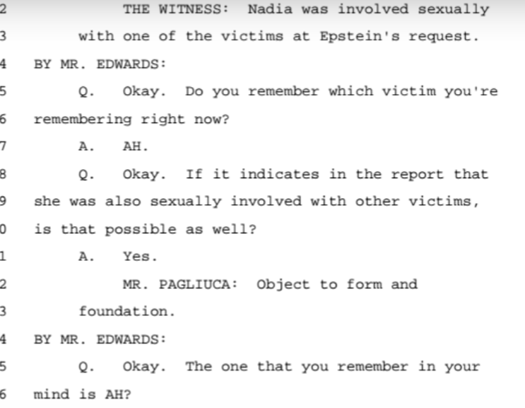 Recarey says that Nadia Marcinko, one of Epstein's pilots, had sex with a victim at Epstein's request. Of the 30 or so girls he interviewed that worked as masseuses with Epstein, only 1 had experience.Discusses the trash pull which is how he got a hold of those message pads.