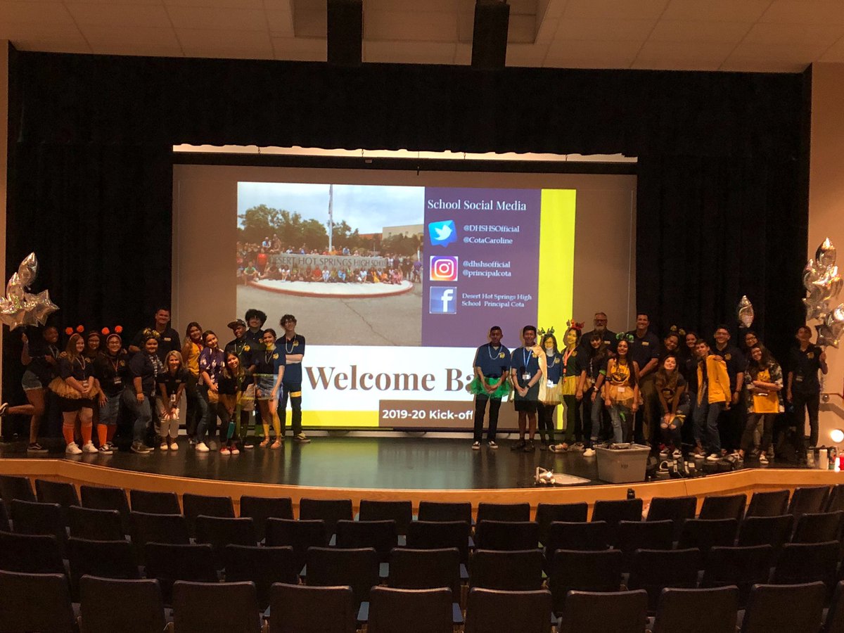 CotaCaroline's tweet photo. We had a blast today, working with @USBDHSHS, @GoldenCounselo1 and @DhshsOfficial administrators to speak to all our students about 4 year plans, A-G, attendance, bullying, school expectations, getting involved and the new Wellness Center! #6assemblies #WatchUsSoar @PSUSD https://t.co/CdRkE67xlu