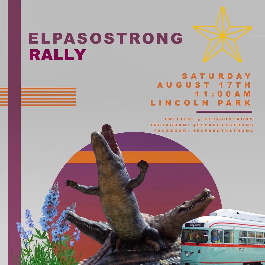22 lives will not be forgotten. El Paso will be defined by the way we came together. We have been working on a rally to catalyze change in our community. Hate will always be overpowered by unity.
Stay tuned for special guest and vendor announcements. #ElPasoStrong