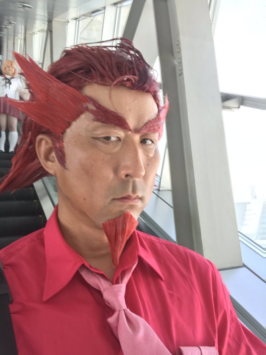 奇行師 Kikoumaster 風鳴弦十郎 Symphogear シンフォギア コスプレ Cosplay コミケ コミケ96コスプレ 着替えました 今から本買い行ってからコスプレ広場へ 戦姫絶唱シンフォギア 風鳴弦十郎