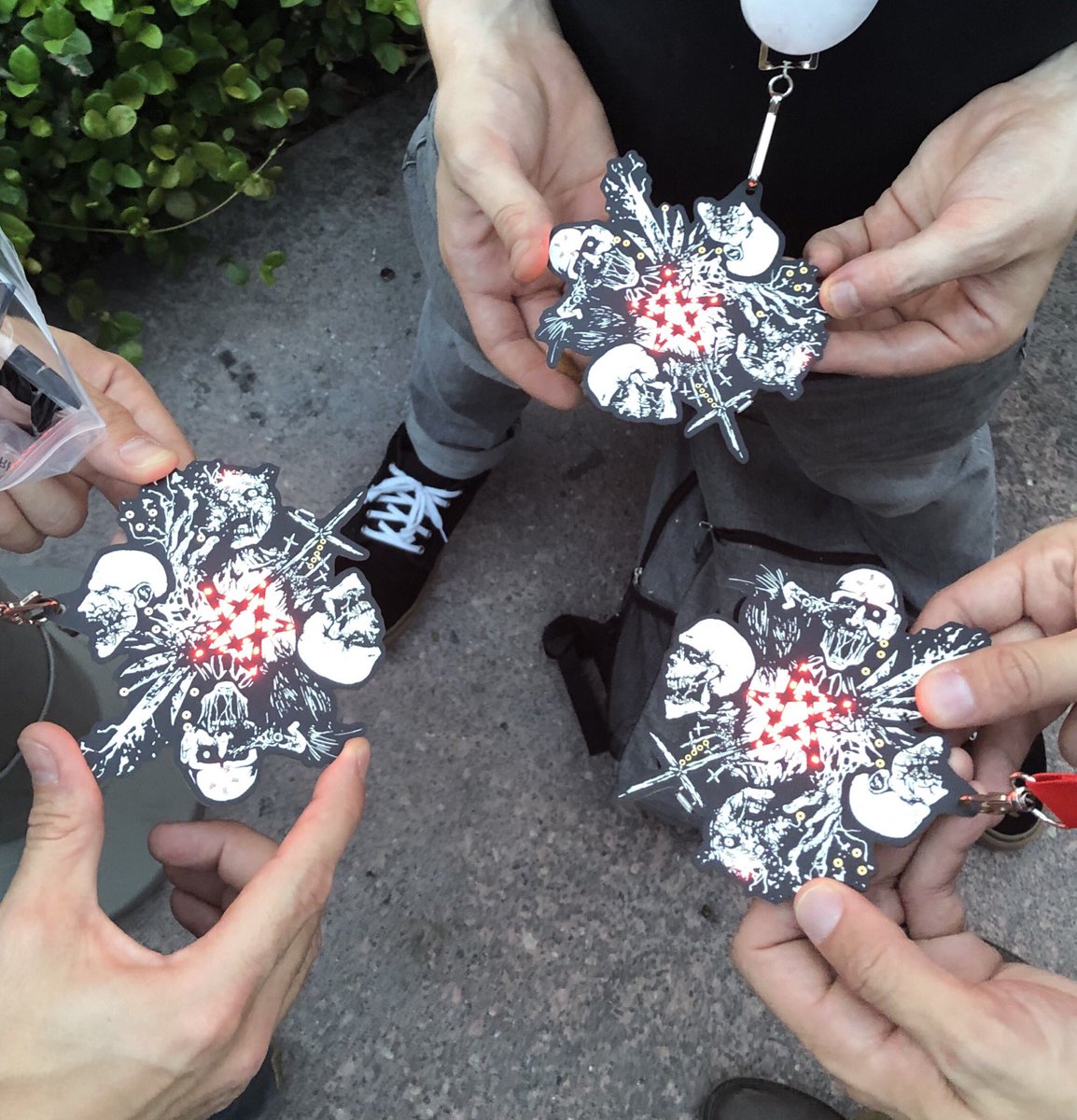 forwardsecrecy's tweet photo. Attempting a ritual #hackforsatan #defcon https://t.co/0yY9ILi92S