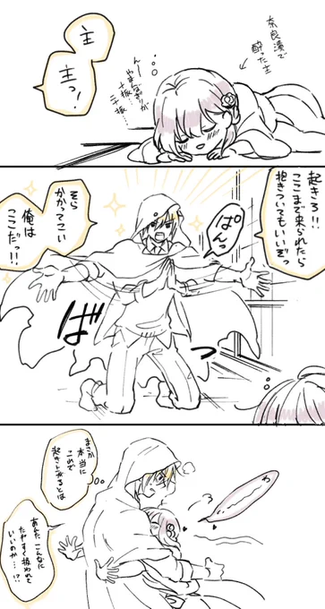 ※創作審神者注意・姥さに

酔っ払って動かなくなった主を寝室まで誘導しようとする山姥切国広くん 