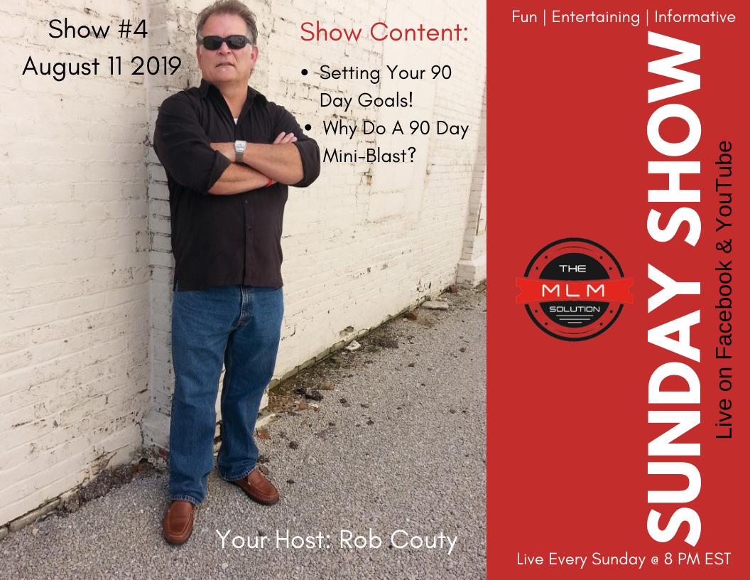mlmonline's tweet image. Here's what I'll be covering on the August 11, 2019 live YouTube & FB stream.
1) Setting Your 90 Day Goals.
2) Why & How To Do a 90 Day Mini-Blast
3) FREE EBook: zcu.io/gXoN
#TheMLMSolution on FB or Youtube
UTube: bit.ly/2IDWfhM
FB: zcu.io/Nqg0