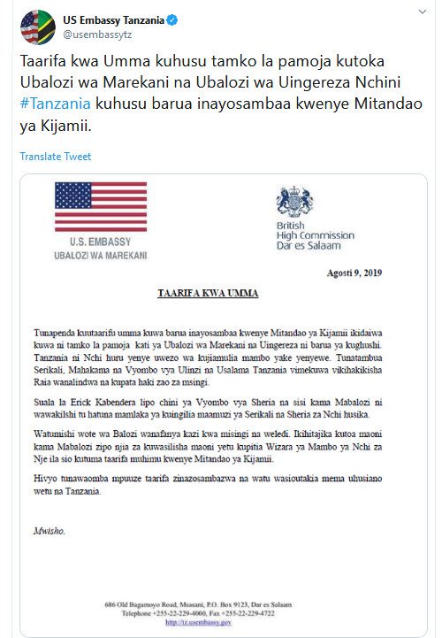 NevilleMeena's tweet photo. Musiba apambane na Wamarekani na Waingereza kama anaweza. Asitunge na kusambaza uongo dhidi ya watu wengine. Kauli zake ni mwendelezo wa mradi wa 'magulio' ya uongo na uzushi dhidi ya watu tofauti akijificha kwenye kivuli wa uanaharakati huru. Kauli zake ni hatari kwa taifa. https://t.co/H8orXKhDkt