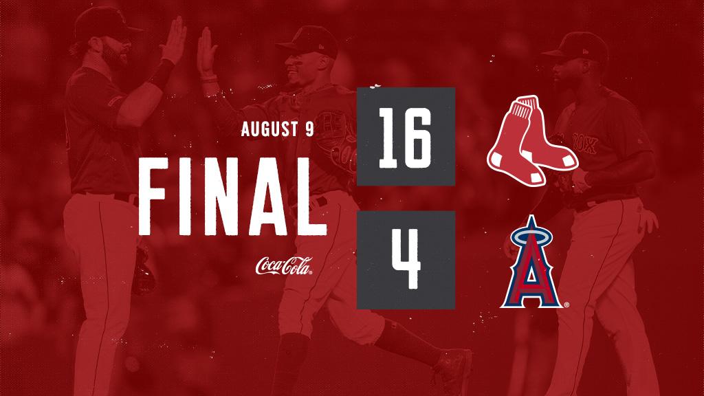 RedSox's tweet photo. #RedSox slug five home runs in win over Angels. 

🔗: https://t.co/Oq1nt1UauG https://t.co/lbrdYDYDyh