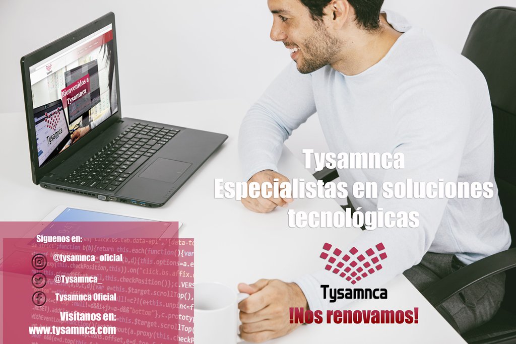 Tysamnca_'s tweet photo. En #Tysamnca somos especialistas en la implementación de soluciones tecnológicas de alto impacto, con amplia experiencia en el levantamiento de procesos 👨💻👩💻
Para más información contáctanos al info@tysamnca.com o por los números (0212) 7519464/7519335 #9Ago #BuenViernes https://t.co/7CFd858mPB