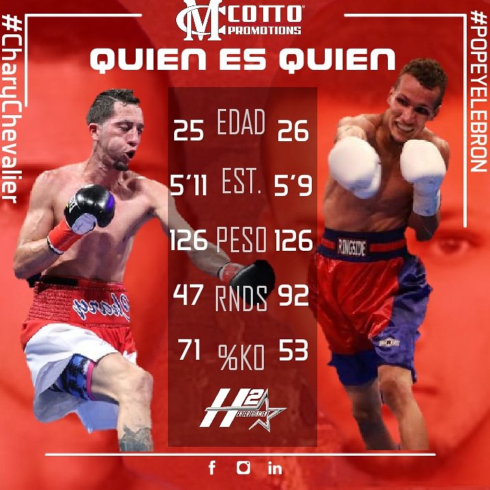 CottoPromotions's tweet photo. Una #Guerra para determinar el mejor peso pluma de PR 🇵🇷, Bryan Chevalier vs. Luis Lebron #DirectvBoxingNight Coliseo Pedrin Zorrilla en San Juan, PR. 

Para boletos @ticketpluspr

#MCP #TeamChary #TeamPopeye #ChevalierLebron @RealMiguelCotto @DIRECTVPR https://t.co/HqmGiWSoH4