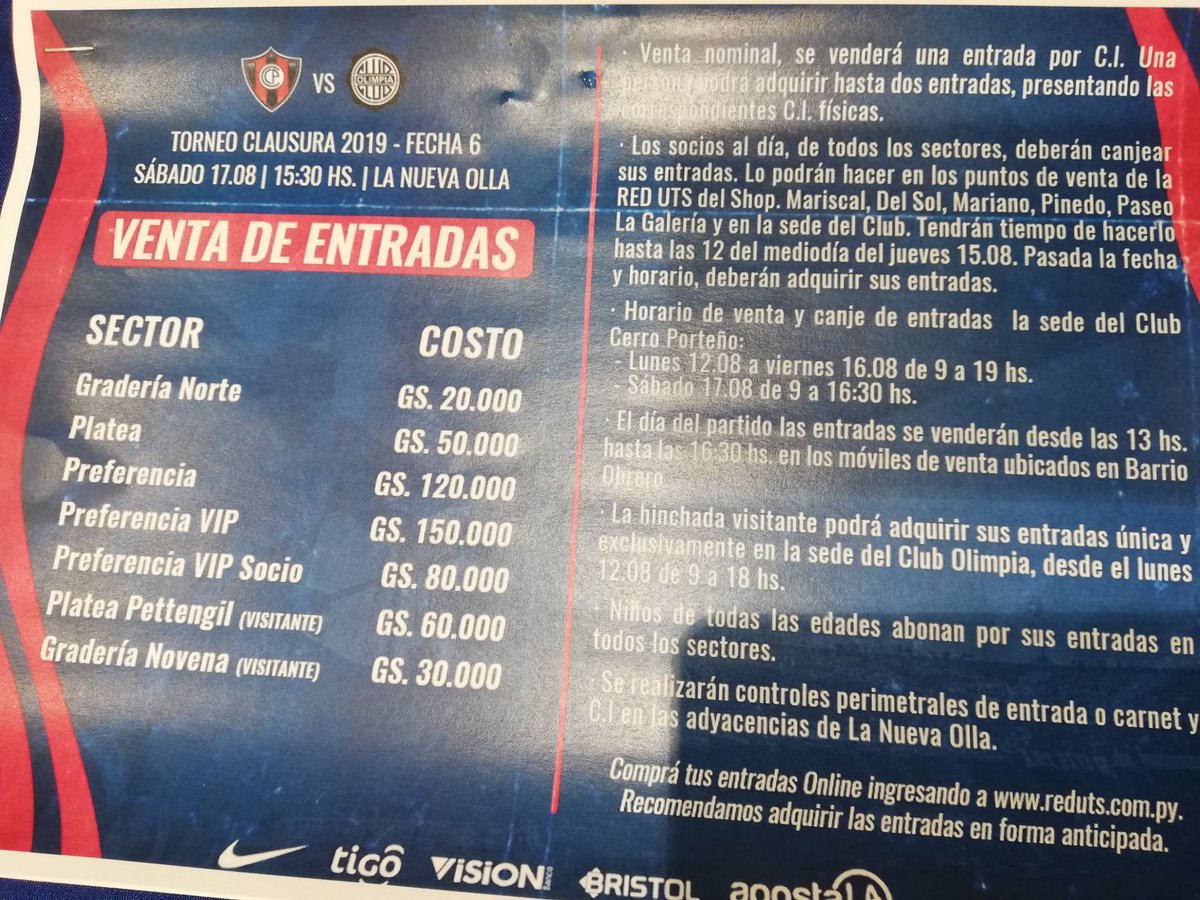 Danymacica's tweet photo. Organización y costo de entradas para el Clásico en La Olla. POR FAVOR lean bien todos los detalles de organizacion.
Finalmente los socios AL Día deberán canjear sus entradas en todos los sectores. Niños pagan (todas las edades)
@mundoCERRO @1330am https://t.co/ggDzlApLDh