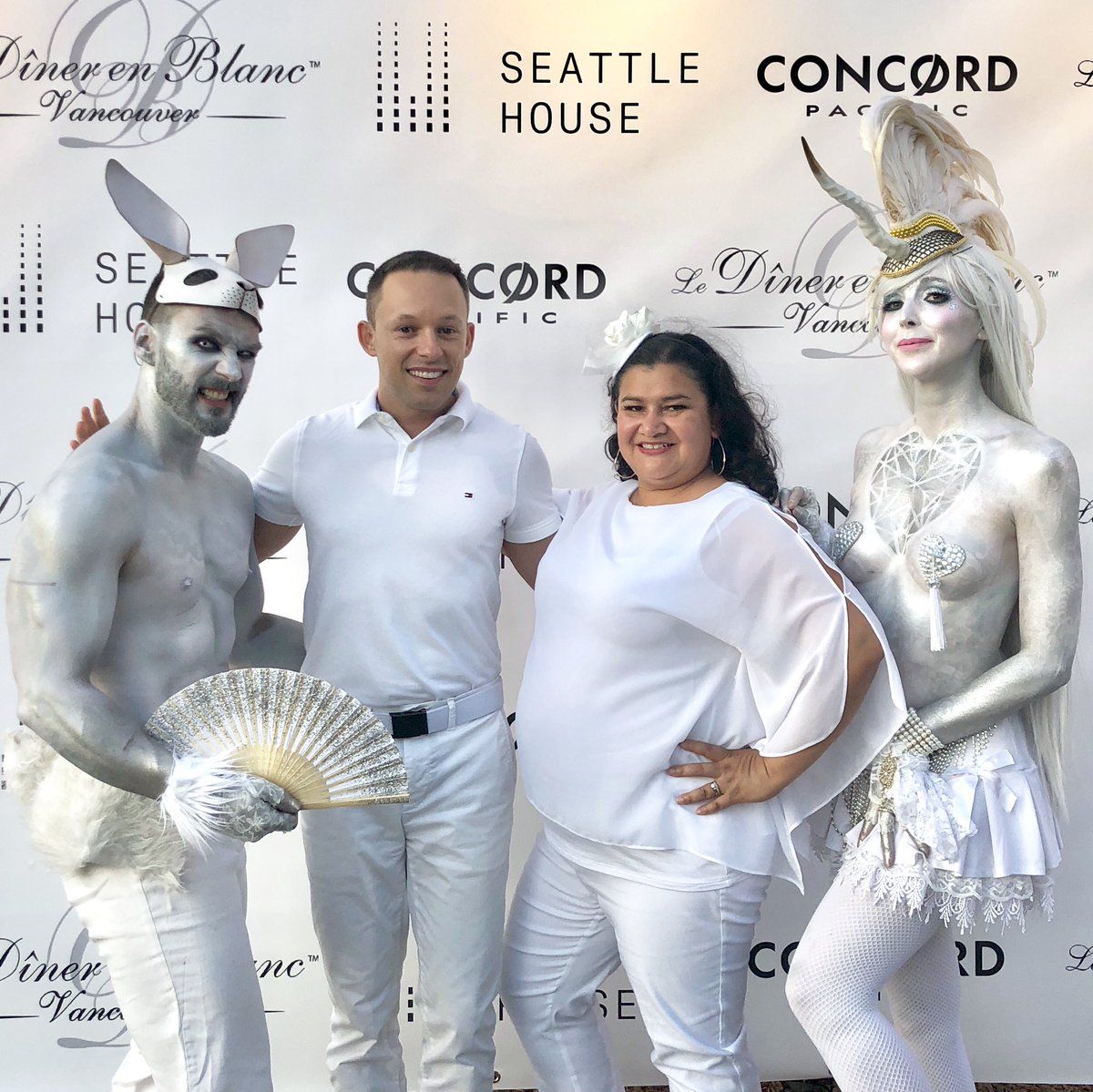 JoshRimer's tweet photo. My first time at Dîner en Blanc in Vancouver and I couldn’t have asked for a better date to share it with. Life is always more fun with your bestie at your side! 💞 #DEBVan #BFF https://t.co/vmolhLCZWN