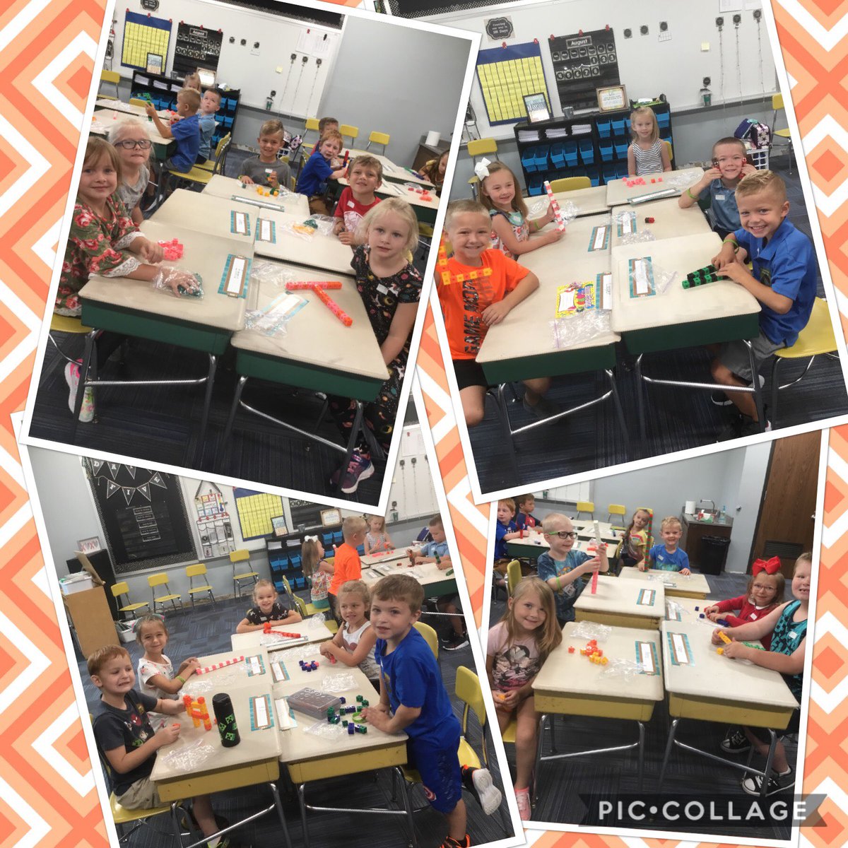 hadler_sue's tweet photo. We are off to a great start! Using linking cubes and our imaginations! #buildinggreatminds @ndeschargers #1DCCS https://t.co/RN8vN5fOf4