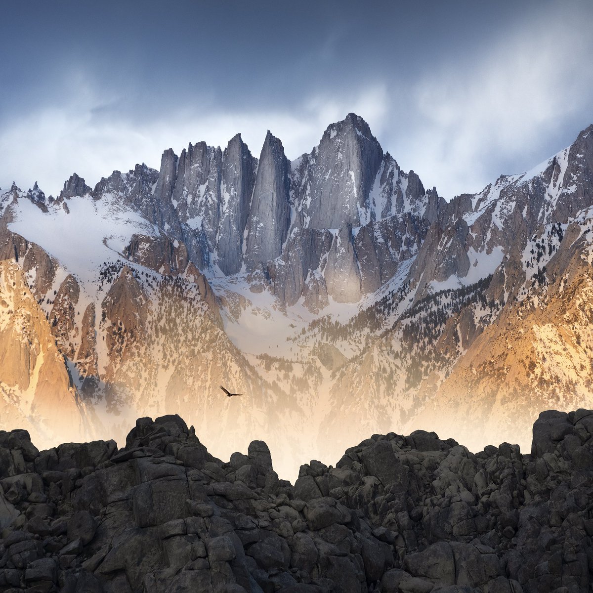 Interior's tweet image. Dramatic morning light makes Alabama Hills National Recreation Area look like a fantasy realm. Pic courtesy of Joshua Snow #California