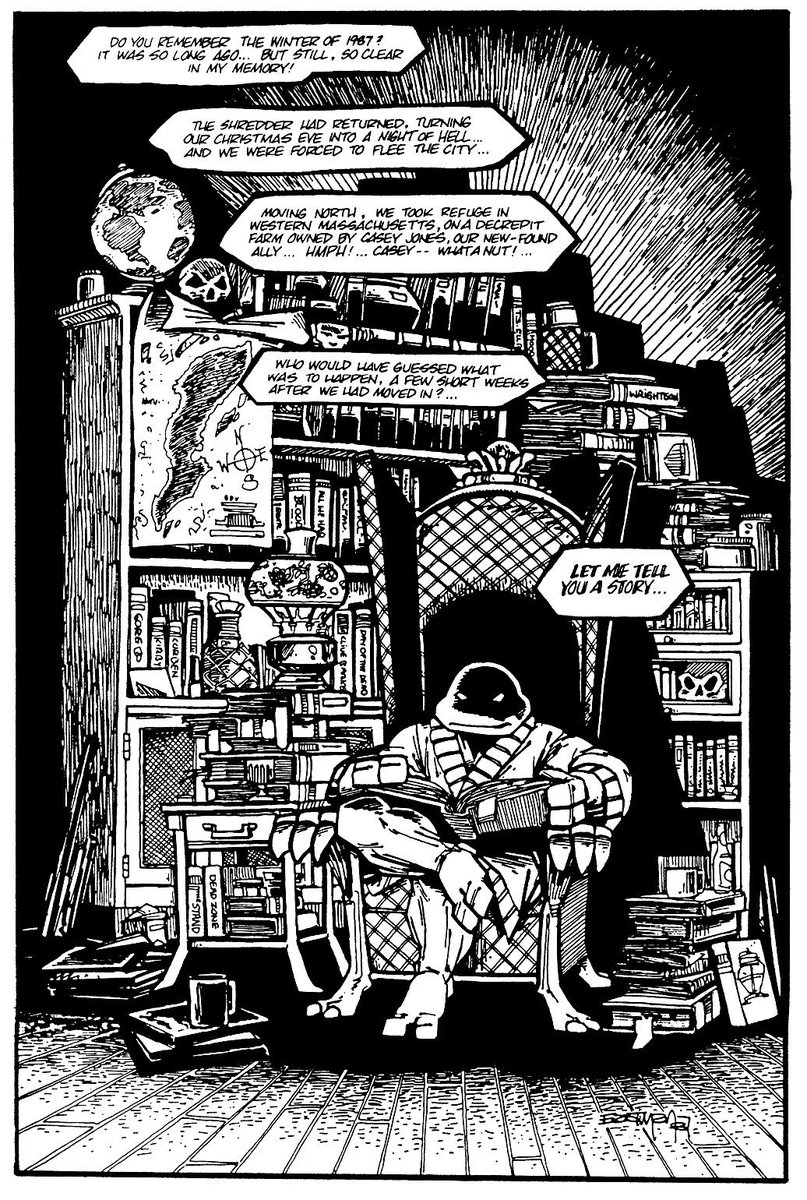 Keep getting sidetracked reading Tales of the TMNT while trying to gather my thoughts for Vol 2, and realised the world needs to appreciate these Tales frontpieces so gonna try and post one every once in a while with credits when possible! First one ever by Kevin Eastman!