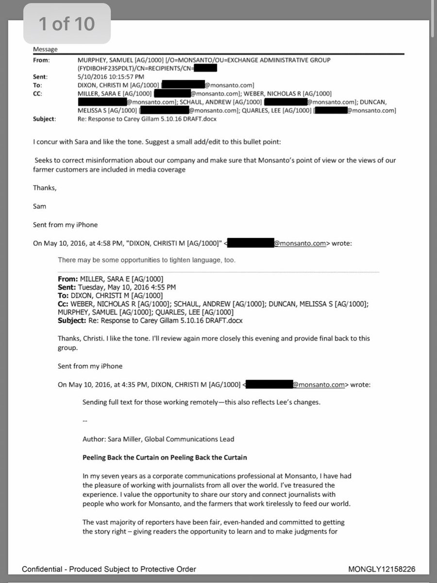 robles_jdaniel's tweet photo. @marcdraco63 @mem_somerville @leotrasande @TamarHaspel @Mem_somerville, @thackerpd a conspiracy theorist? Very cute. Maybe @AndySchaul has something to say about Thacker et al? Oh wait, found something interesting—some newly released #MonsantoInternalDocuments. Thx @USRightToKnow! Andy, tell us. #ProjectSpruce https://t.co/6M5EjkIFyS https://t.co/4bIBxEcMQ0