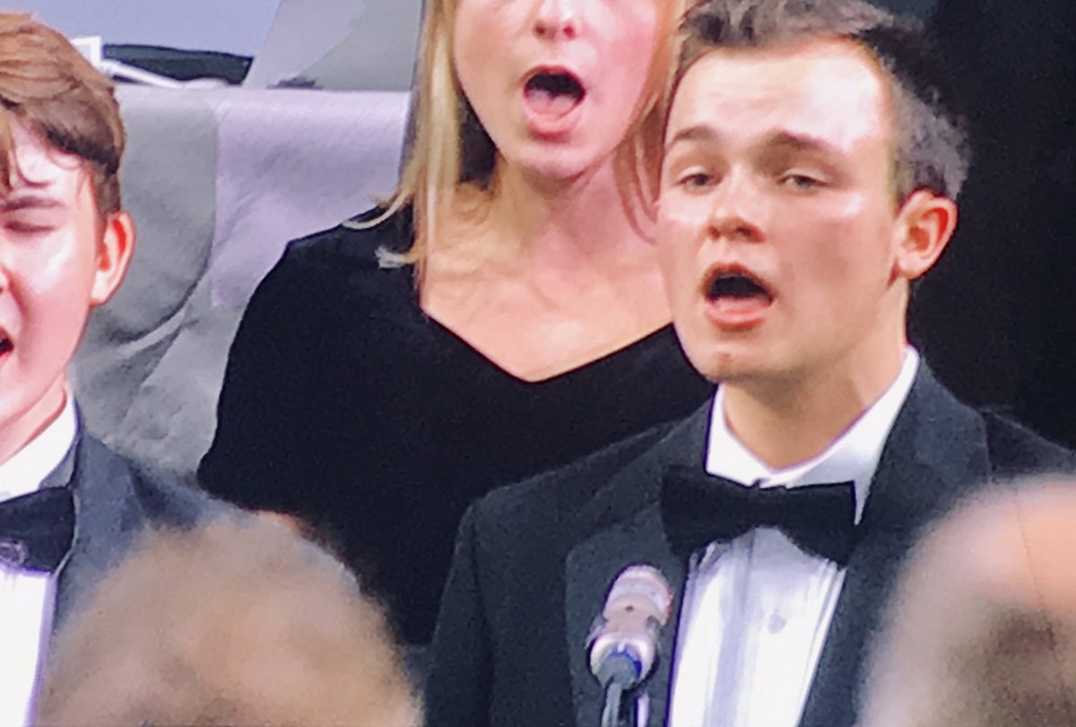 CarrieKinghorn's tweet photo. Loved seeing my oldest on the Jumbotron singing at #FISDconvocation2019 #friscofinearts https://t.co/rmjSDluUvc