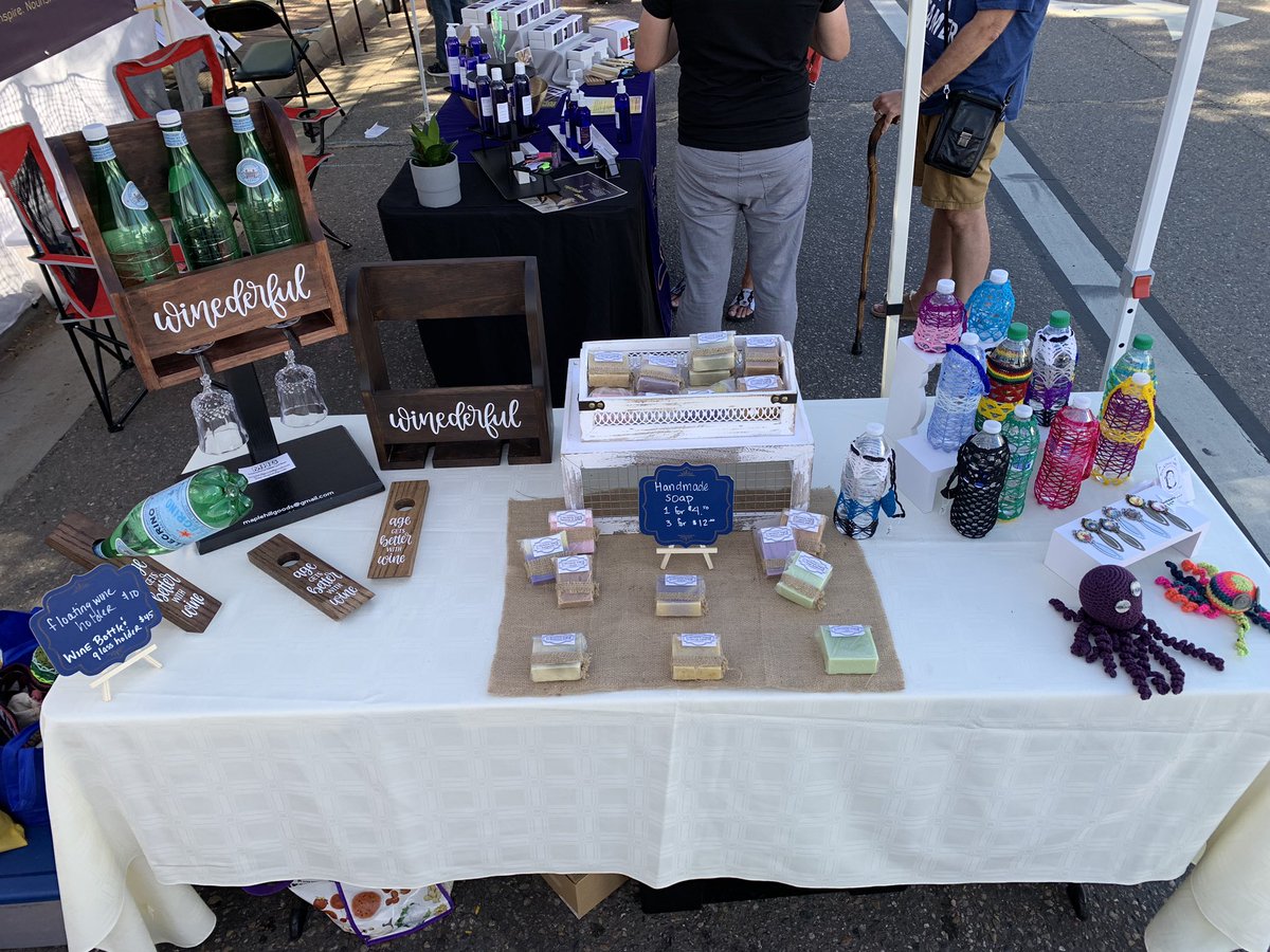 RockDocLML's tweet photo. Ready for tonight’s Lafayette Art Night Out! Stop by 5-9pm! 

#RockDocLML #Handmade #Crochet #SeedBeads https://t.co/J97iGhSBRC