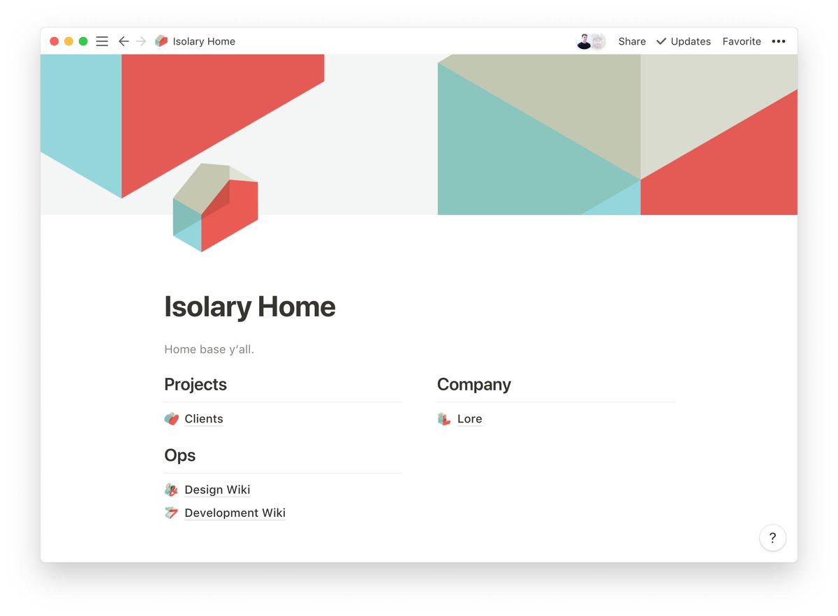 isolary's tweet photo. Finally digging into porting a few of our internal docs to @NotionHQ and it feels awesome. 🙌 https://t.co/UkDNwyFe6a
