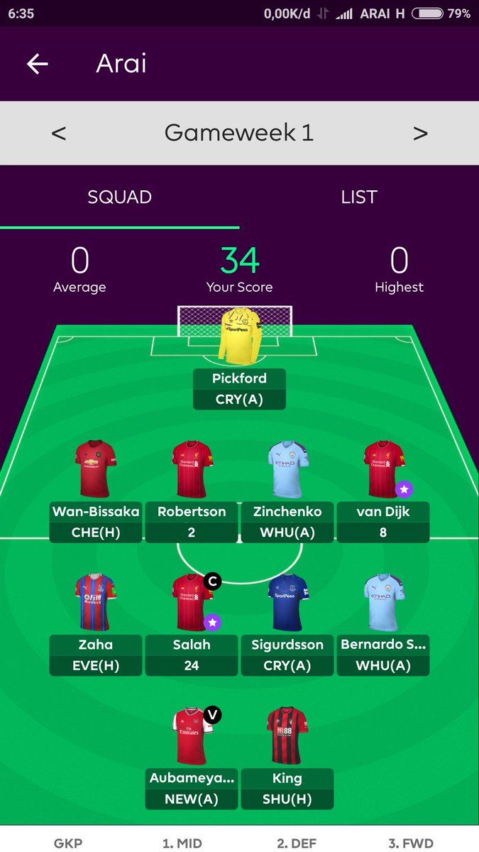 _kalade's tweet photo. @arfisulthani Dari awal dilema ngepick antara Arnold dengan Robertson, ternyata Arnold yang assist. Tapi lumayan lah, Van Dijk &amp; Salah nyetak gol. https://t.co/rGEai4Ca3u