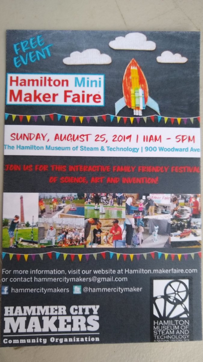 hammercitymaker's tweet photo. Hey#HamOnt!  We're out here at the James North Arts Crawl letting everyone know about the Maker Faire on August 25.  See you there! https://t.co/vzLR7WbQrd