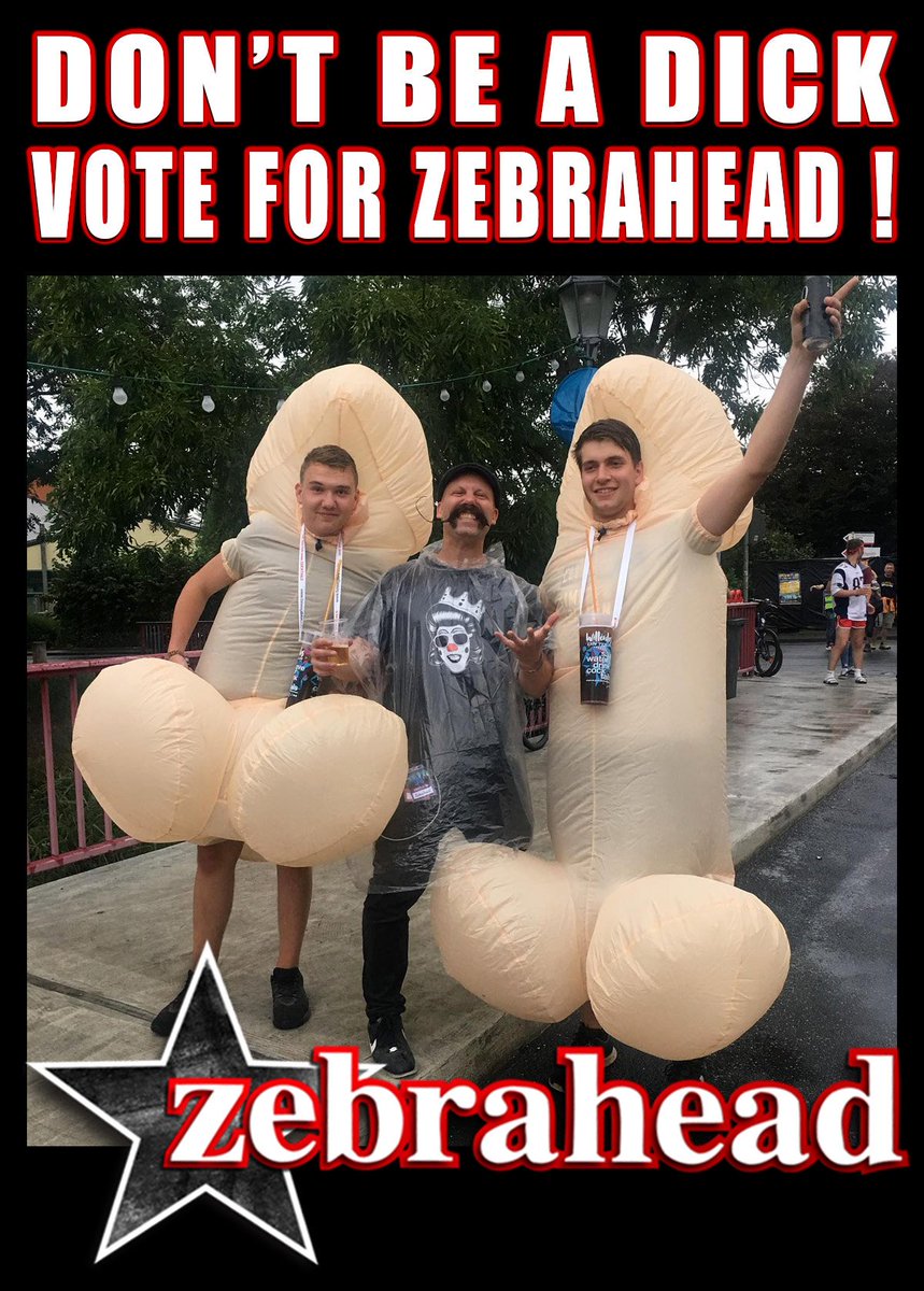 hazel_nut49's tweet photo. Come on everybody, don't be a dick, vote for Zebrahead!!!
https://t.co/IWe2QPBxKP
🇩🇪🦓🥒🍆🍌 #zebrahead #mfzb #werenotallright #callyourfriends #braininvaders #deluxe #vote #germany #toolsucks #dick #penis #投票 #Abstimmung #sex #drugs #rocknroll #beer #pizzs https://t.co/HhF60rXCoQ