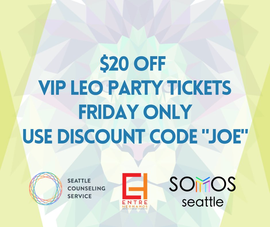seacounselsvc's tweet photo. Get $20 off your VIP ticket for the LEO Party Fundraiser this Sunday by using this discount code by 11:59pm tonight! 🎉🎉🎉 https://t.co/ybWiPbTzHI https://t.co/XW6iW1eu0x