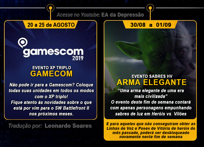 EA_da_Depre's tweet photo. Roadmap de Agosto de 2019 do Star Wars Battlefront II traduzido para PT-BR 🇧🇷
#starwarsbattlefrontii #swbattlefrontii #starwarsbattlefront2 #swbf2 #swbfii #starwarsbrasil #StarWarsJediFallenOrder #brasil #swbrasil https://t.co/DtWugUDHes