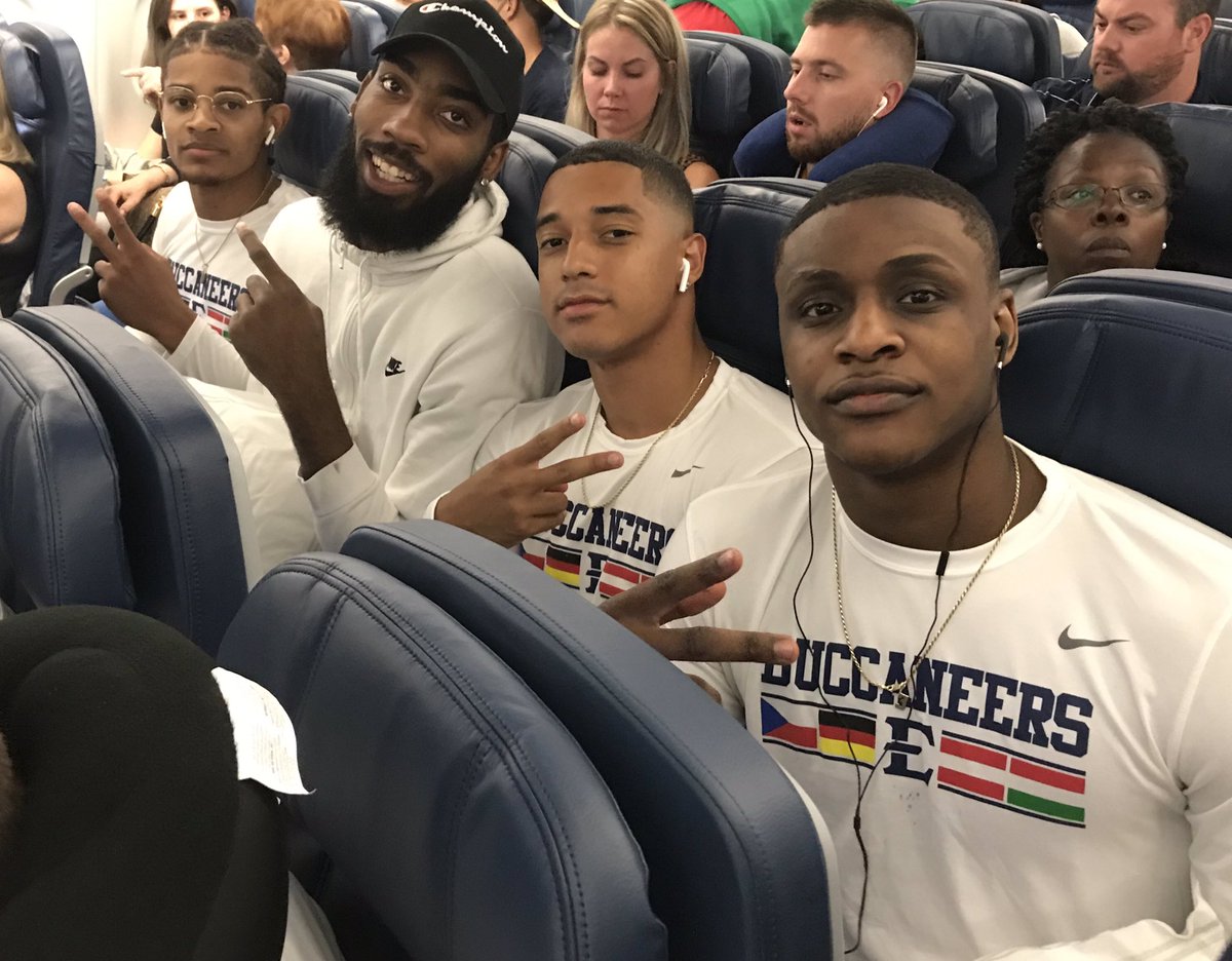 ETSU_MBB's tweet photo. We have boarded and are ready for takeoff! #ETSUTough #BucsGoingToEurope https://t.co/9KvakVpxLP