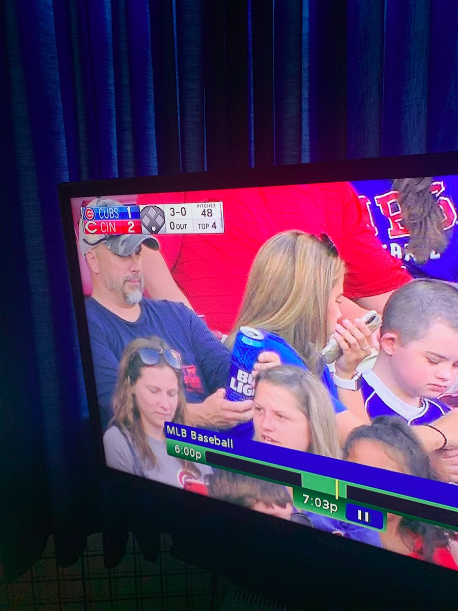 JoesSecondTV's tweet photo. Cubs vs. Cardinals on NBCSN Chicago Featuring guy checking out the nutritional facts of a bud light https://t.co/9wGh1jZfpN