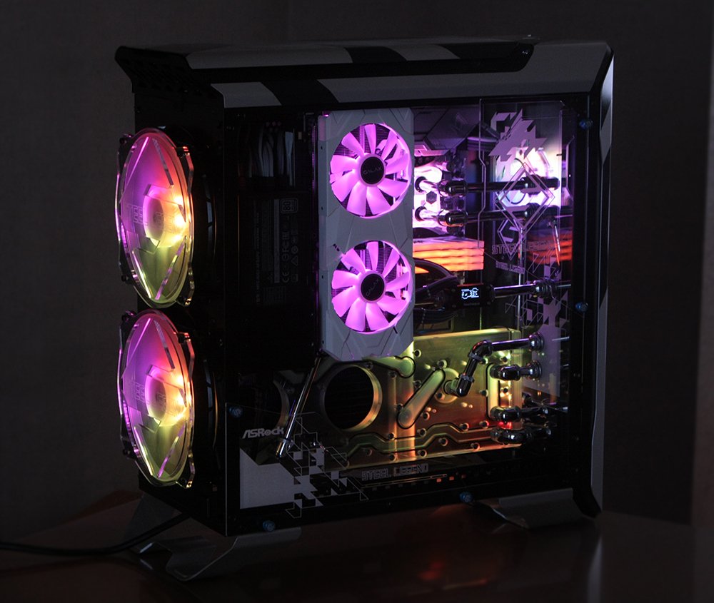 toru_mod_pc's tweet photo. 今年のCOMPUTEX 2019でBitspowerブースに展示したPC。ASRock Steel Legendをテーマに制作。ケースはCooler Master MasterCase SL600Mで、シャーシを90度回転させて電源の位置も変えたりした。
@BitspowerHQ @CoolerMaster @AsrockJ @GalaxJapan @ApacerEMEA #touchaqua #mdpcx #computex2019 #sl600m https://t.co/8mG8Ns7Iod