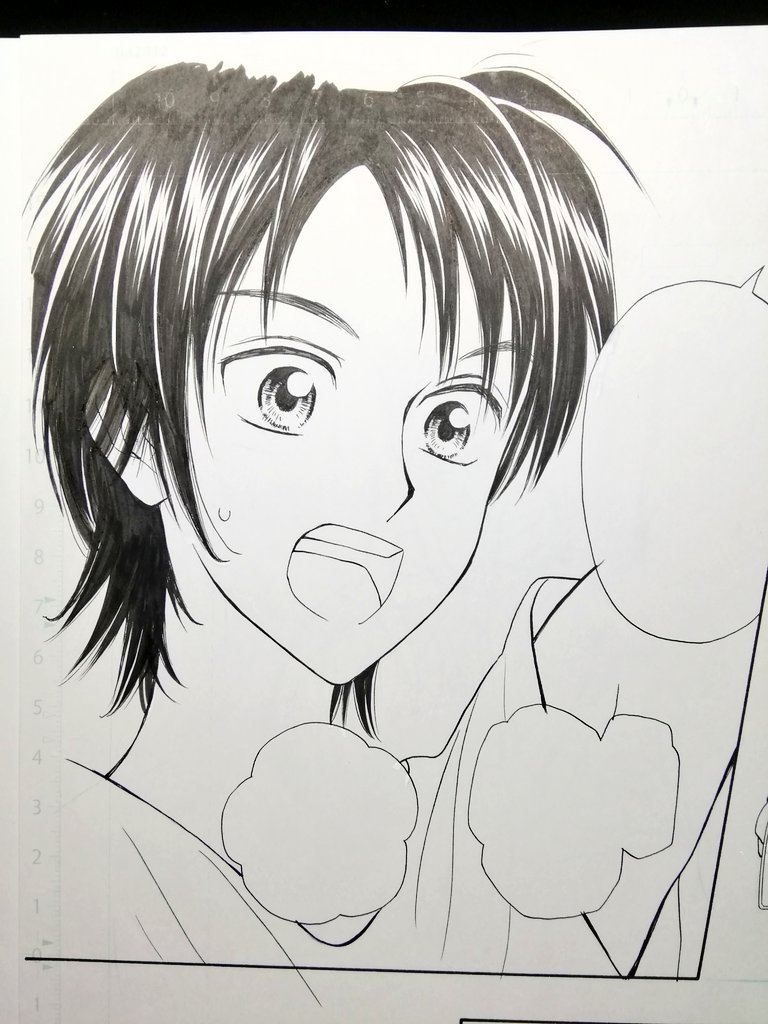 本日LINEマンガで78話(25-1)公開です!

わたし原稿は、ページ順バラバラに下絵とペン入れをして行くので(時間のかかるページから片付けるスタイル)
よく服とか間違えるんですけど、こんな大ゴマで髪型を間違えたの初めてでした?

デジ修正が遺憾なく発揮される。 